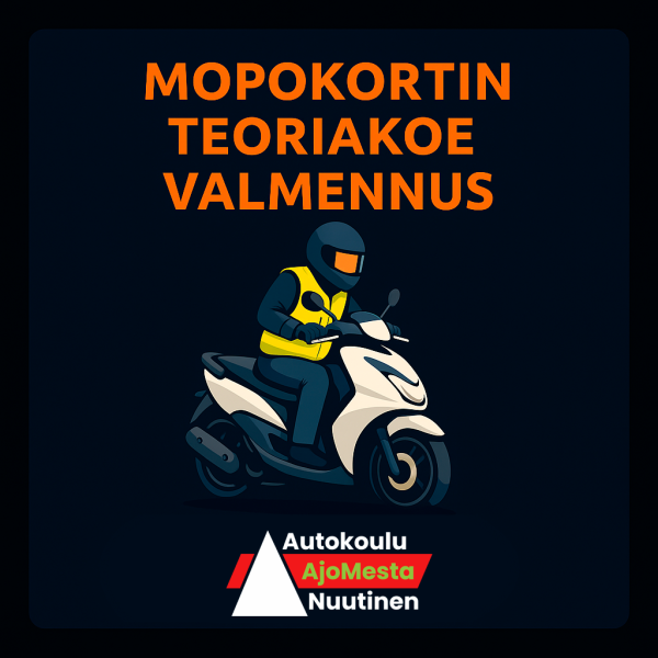Mopokortin teoriakoevalmennus – verkkokurssi, jolla läpäiset teoriakokeen kerralla.