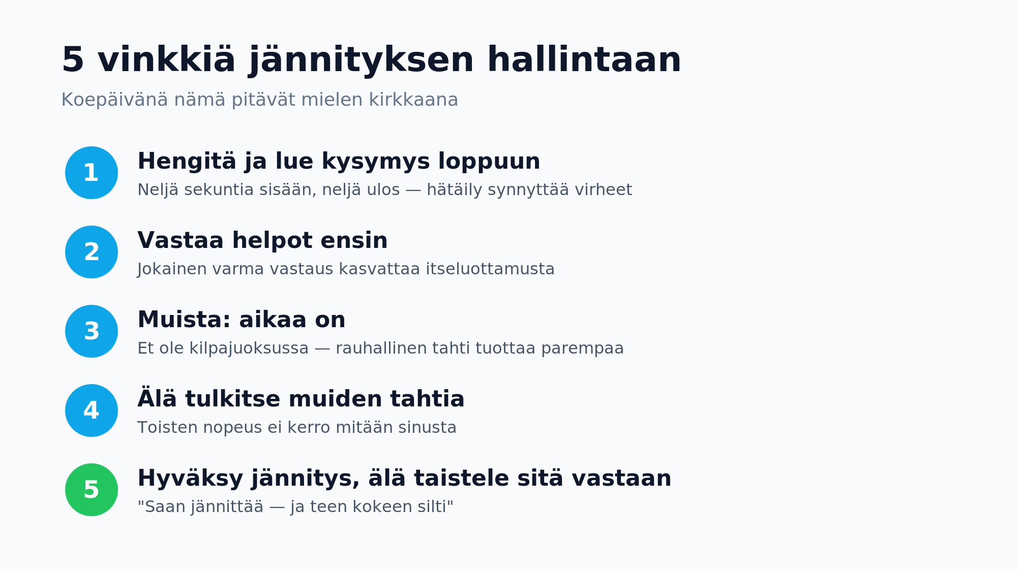 5 vinkkiä teoriakokeen jännityksen hallintaan