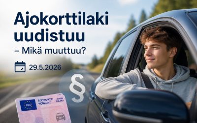 Ajokorttilaki uudistuu 29.5.2026 – tässä kaikki mikä muuttuu
