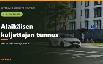 Alaikäisen kuljettajan tunnus 1.10.2026 – mitä tiedetään