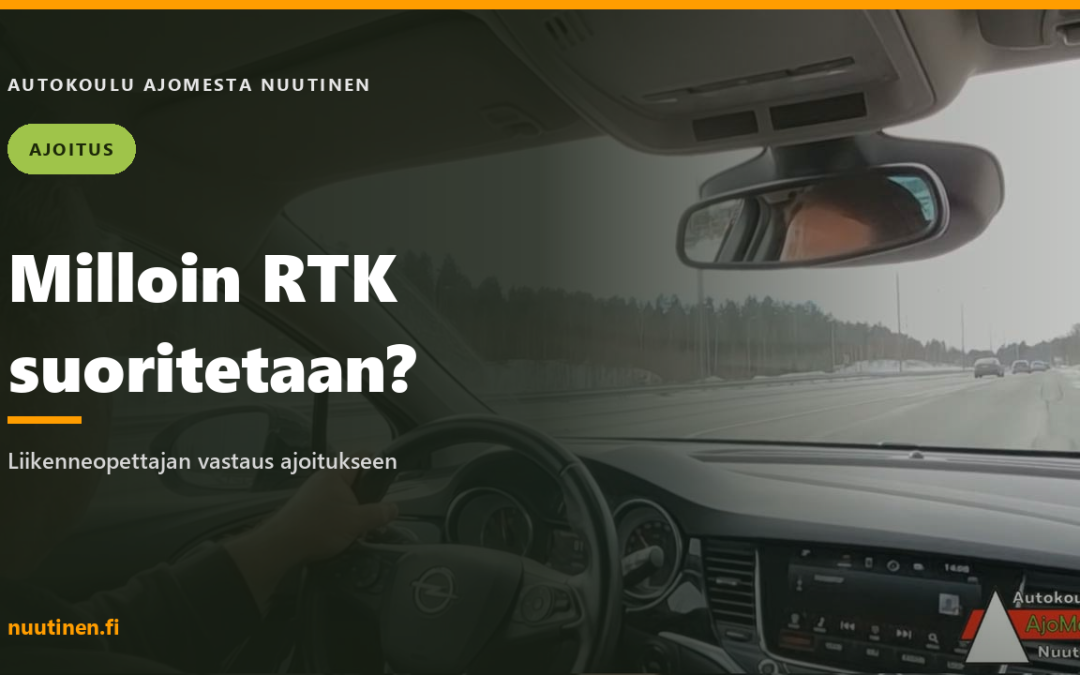 Milloin riskientunnistamiskoulutus suoritetaan — liikenneopettajan vastaus